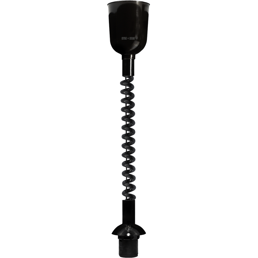 FLAT BLACK ENAMEL RETRACTABLE CORD LIGHT - DYKE & DEAN