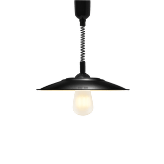 FLAT BLACK ENAMEL RETRACTABLE CORD LIGHT - DYKE & DEAN