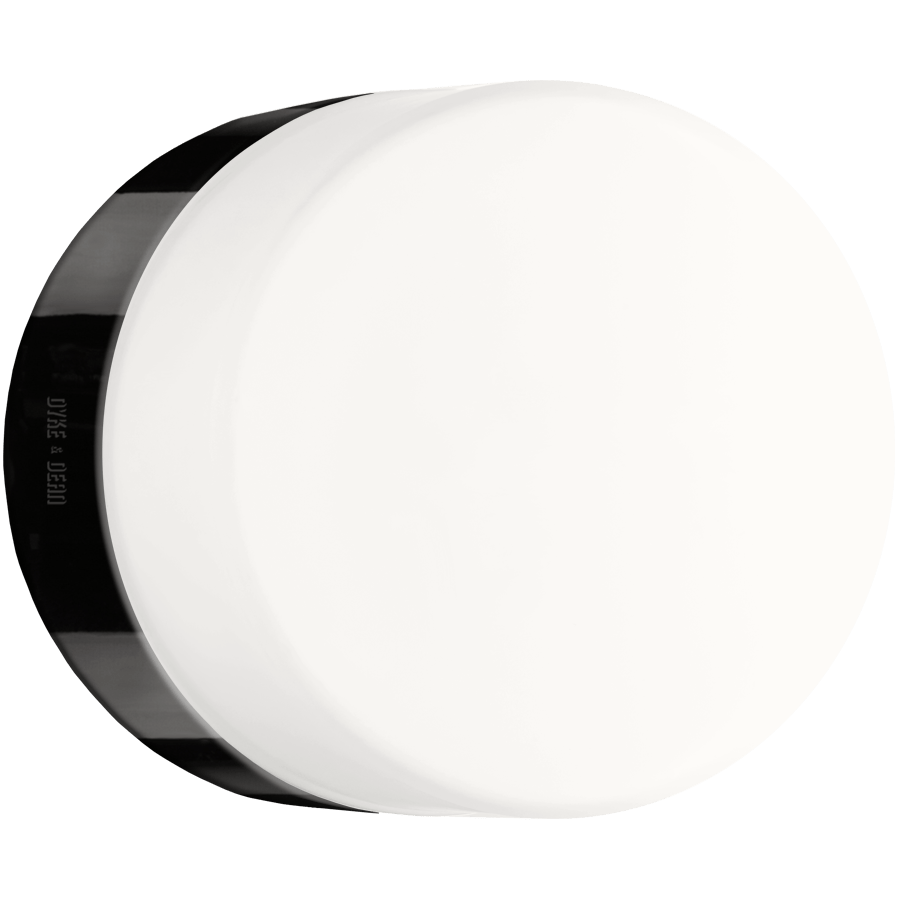 FLAT BLACK PORCELAIN WALL LIGHT IP54 - DYKE & DEAN