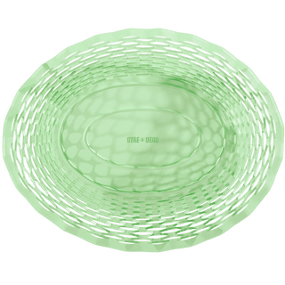 FRENCH EXPANDED OVAL SERVING BASKET GREEN - DYKE & DEAN