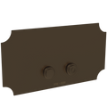 GEORGIAN CORNERS TOILET FLUSH PLATE BRONZE - DYKE & DEAN