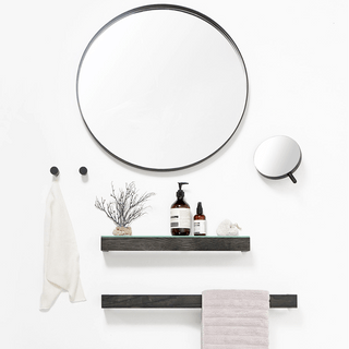 GLANCE 660 WALL MIRROR DARK OAK - DYKE & DEAN