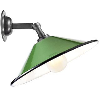 GREEN SMALL CONE SHADE WALL LAMP - DYKE & DEAN