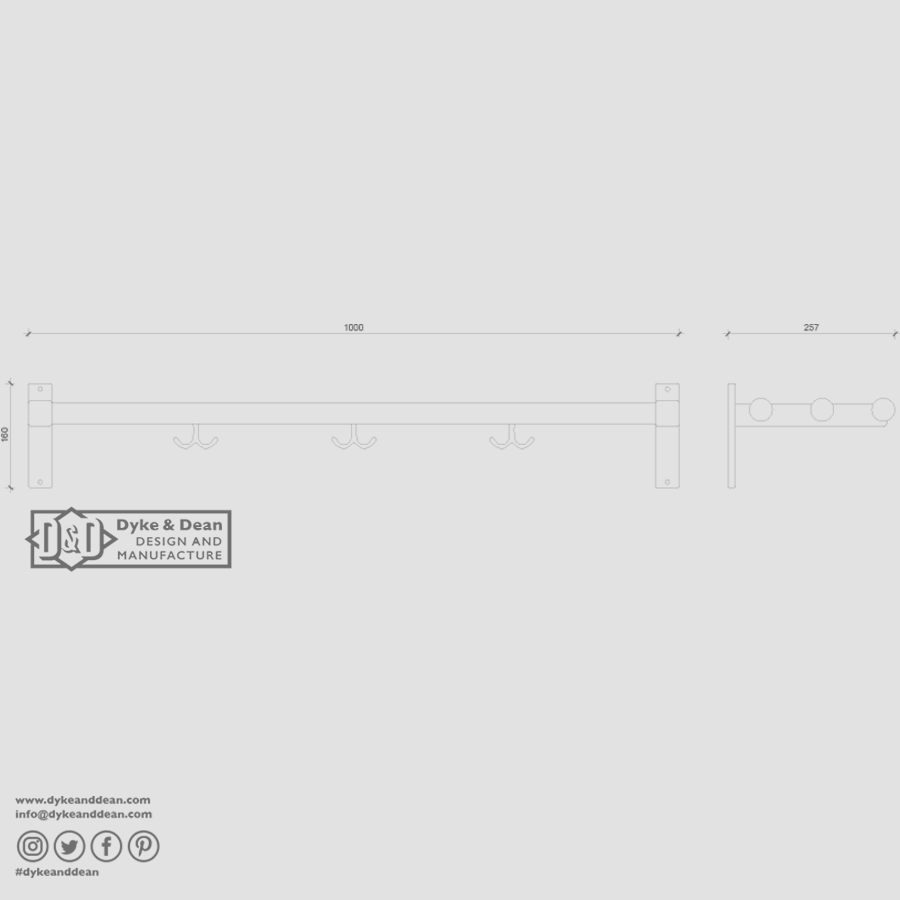 HAT AND SHOE WALL RACK - DYKE & DEAN