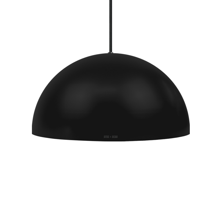 HEMISPHERE DOME PENDANT LIGHT BLACK 200MM - DYKE & DEAN