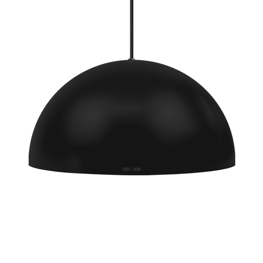 HEMISPHERE DOME PENDANT LIGHT BLACK 400MM - DYKE & DEAN