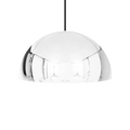 HEMISPHERE DOME PENDANT LIGHT CHROME 200MM - DYKE & DEAN