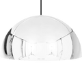 HEMISPHERE DOME PENDANT LIGHT CHROME 600MM - DYKE & DEAN
