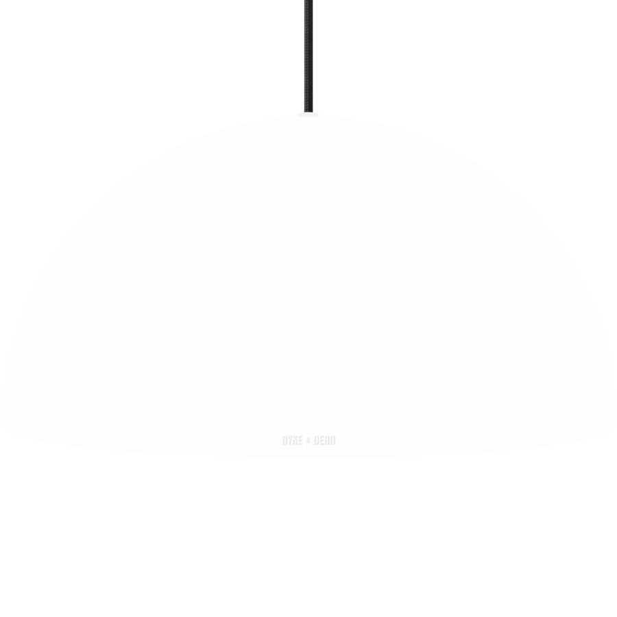 HEMISPHERE DOME PENDANT LIGHT WHITE 600MM - DYKE & DEAN