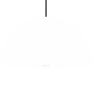 HEMISPHERE DOME PENDANT LIGHT WHITE 600MM - DYKE & DEAN