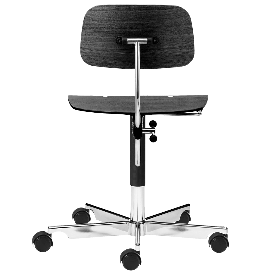 KEVI 2533 OFFICE CHAIR BLACK LEATHER - DYKE & DEAN