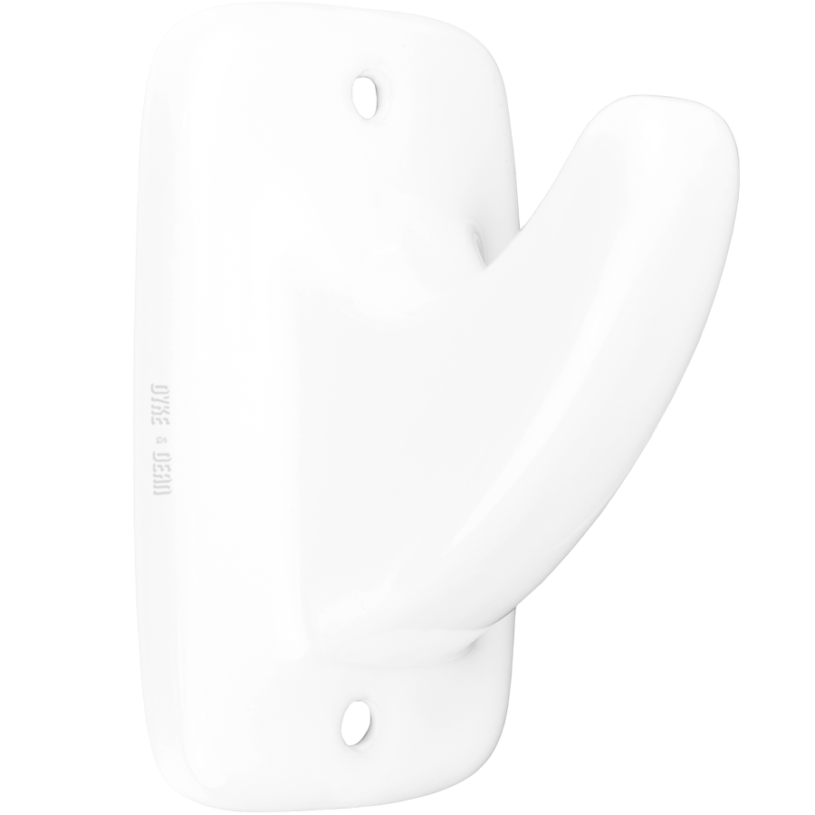 LARGE PORCELAIN WALL HOOK - DYKE & DEAN