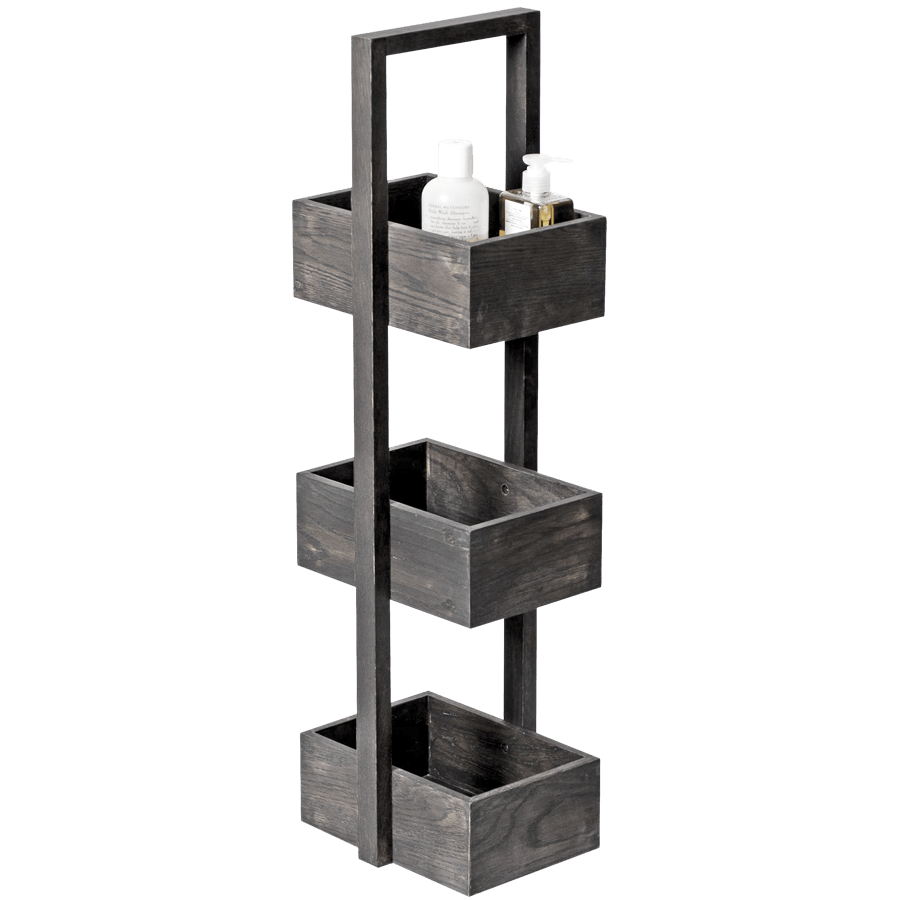 MEZZA BATHROOM CADDY IN DARK OAK - DYKE & DEAN