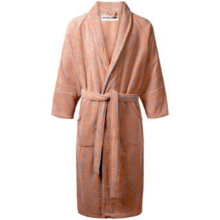 NARAM BATH ROBES CAMEL & ULTRAMARINE BLUE - DYKE & DEAN