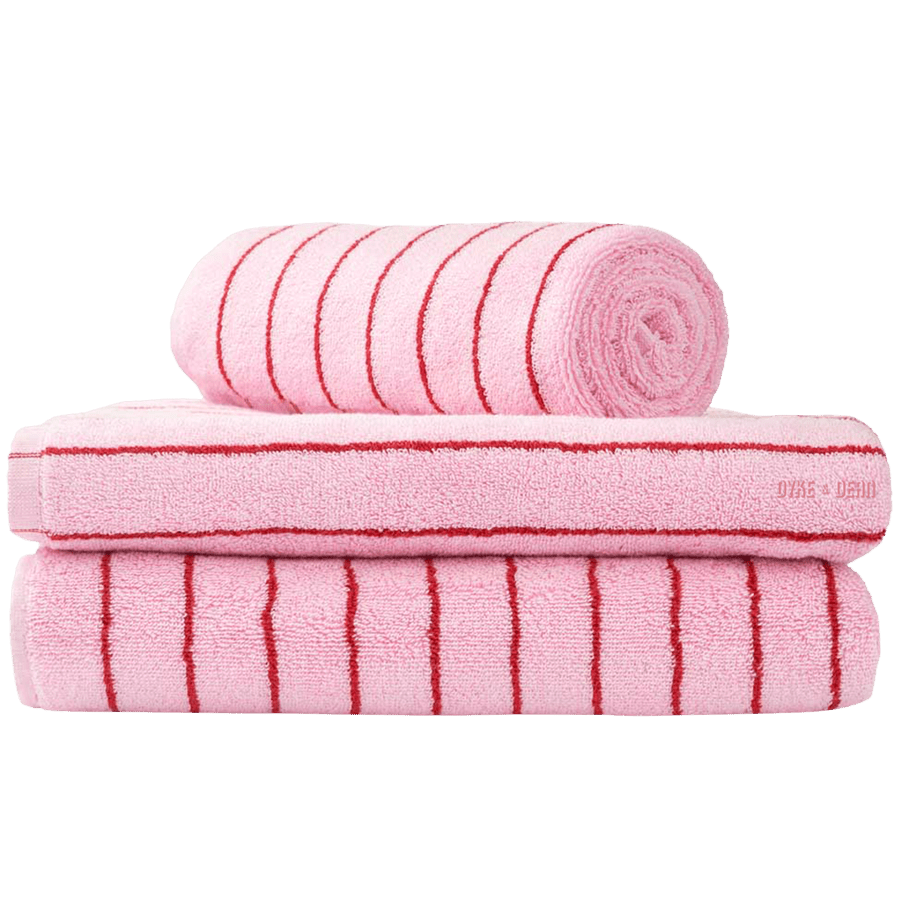 NARAM BATH TOWELS BABY PINK & SKI PATROL - DYKE & DEAN