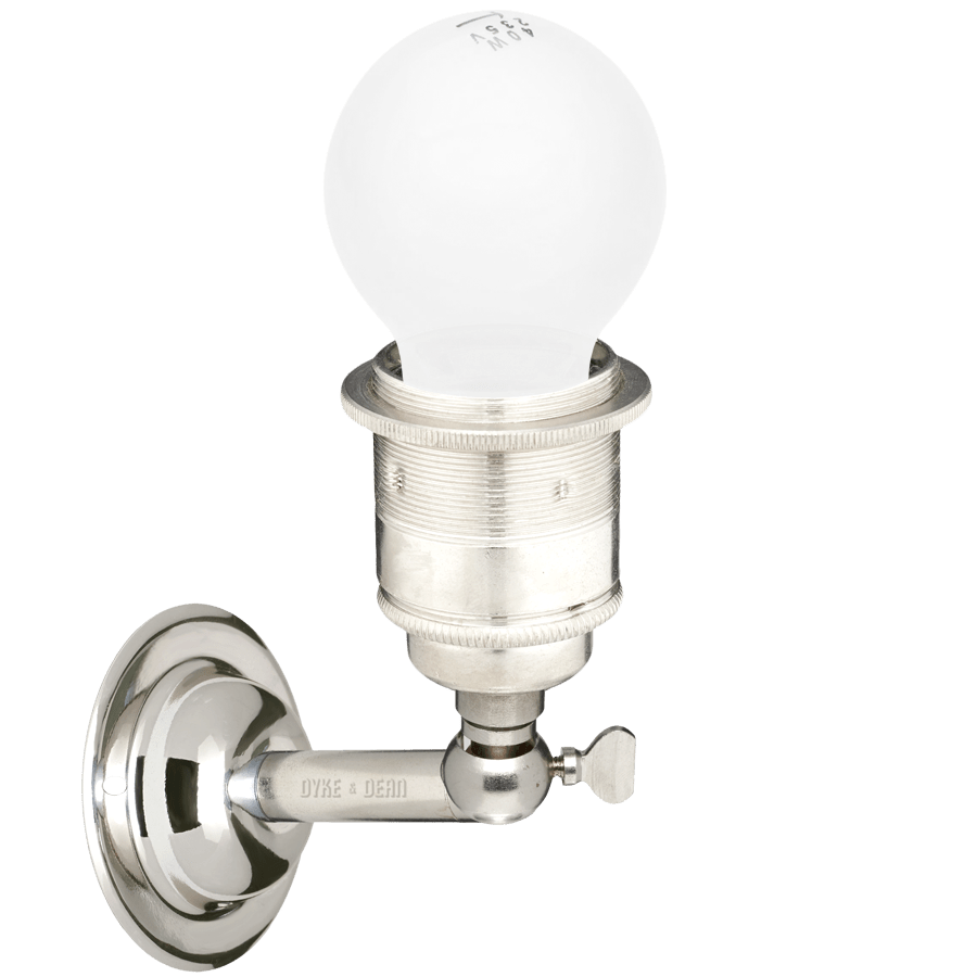 NICKEL E27 WALL ARM LIGHT - DYKE & DEAN
