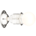 NICKEL FIXED E27 WALL BULB HOLDER - DYKE & DEAN