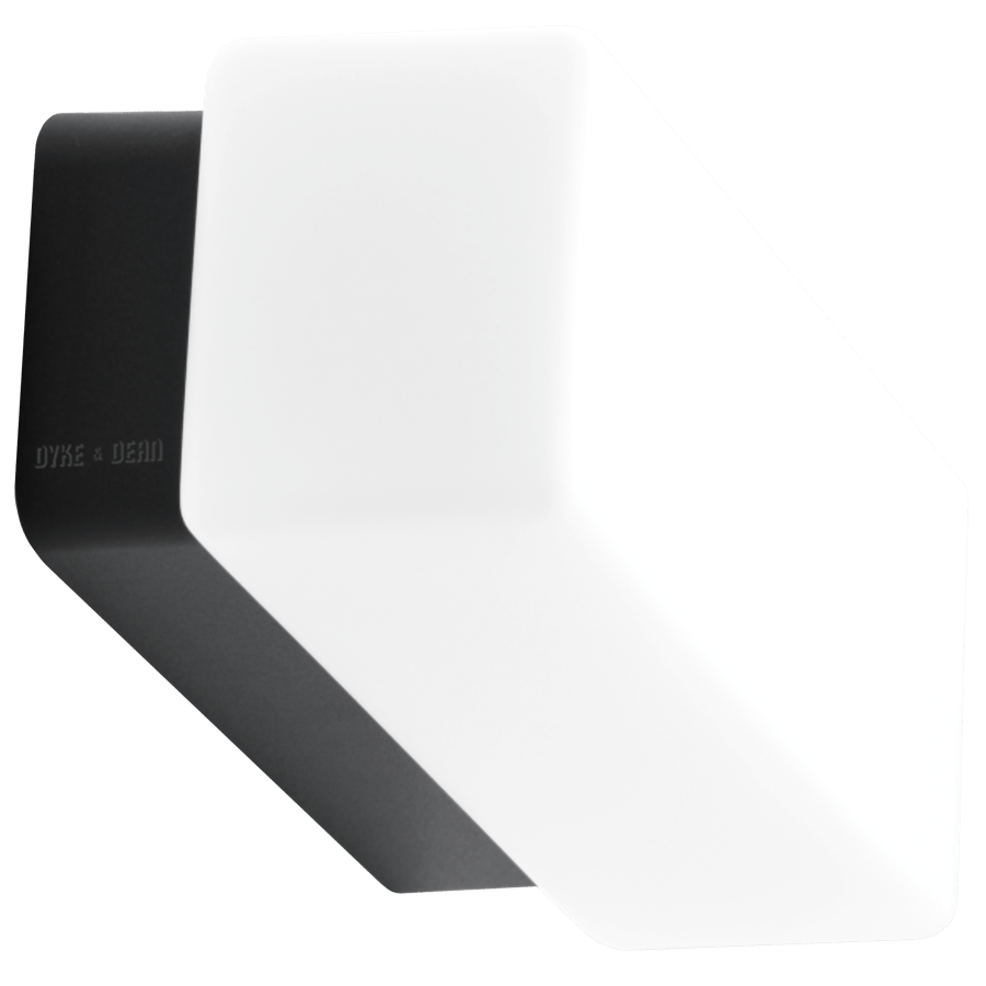 OPAL BATHROOM BLOCK MIRROR LIGHT BLACK - DYKE & DEAN