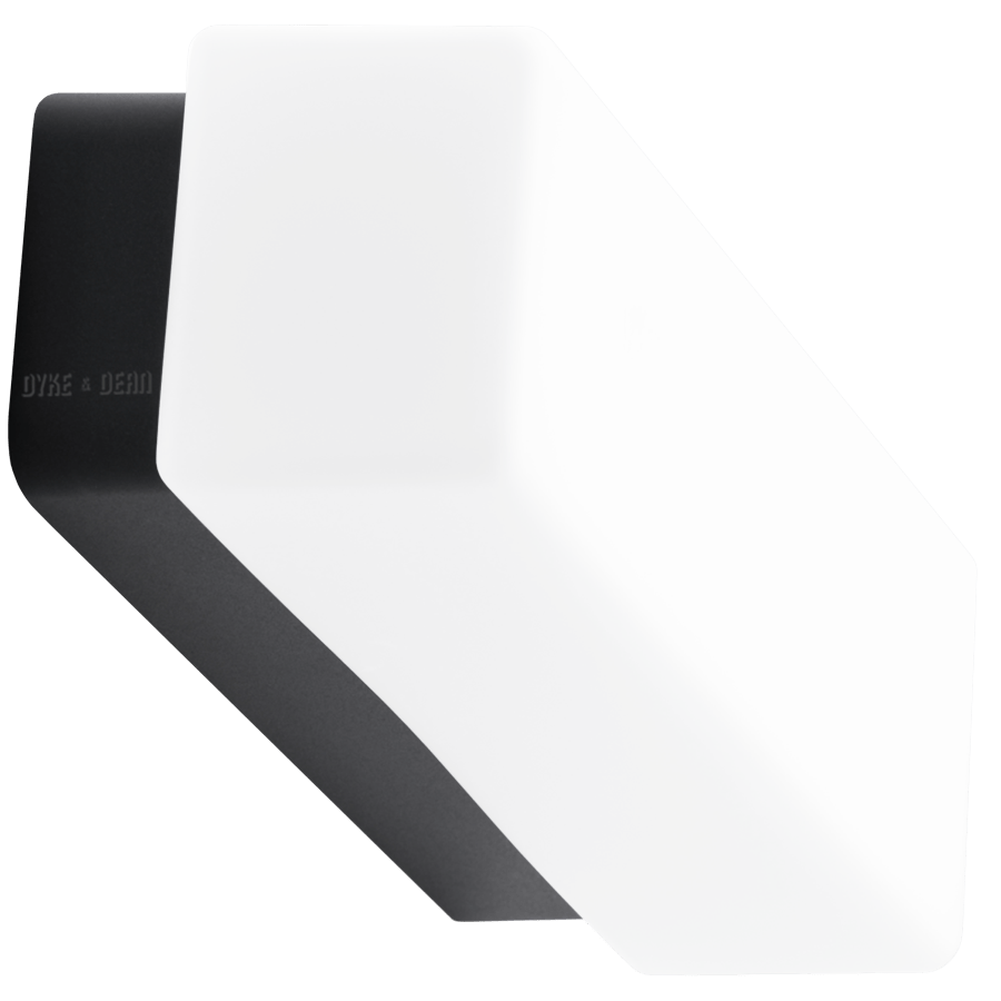 OPAL BATHROOM BLOCK MIRROR LIGHT BLACK LONG - DYKE & DEAN