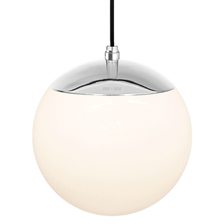 OPAL GLOBE PENDANT CHROME 200mm - DYKE & DEAN