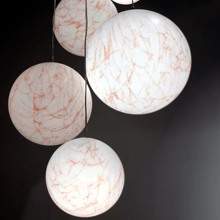 OPAL MARBLE GLOBE CORAL PENDANT 300mm - DYKE & DEAN