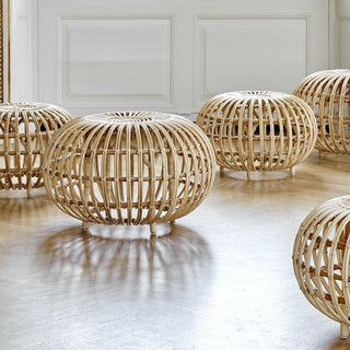 OTTOMAN RATTAN LARGE - DYKE & DEAN