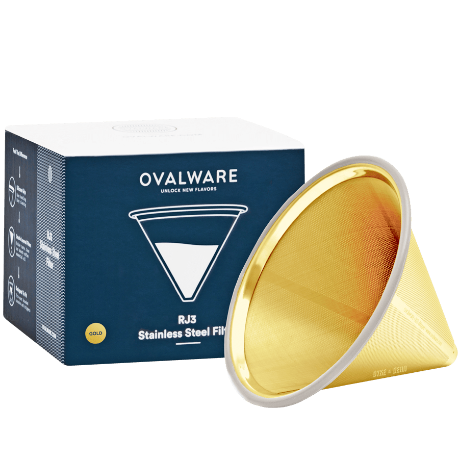 OVALWARE RJ3 STAINLESS STEEL FILTER GOLD - DYKE & DEAN