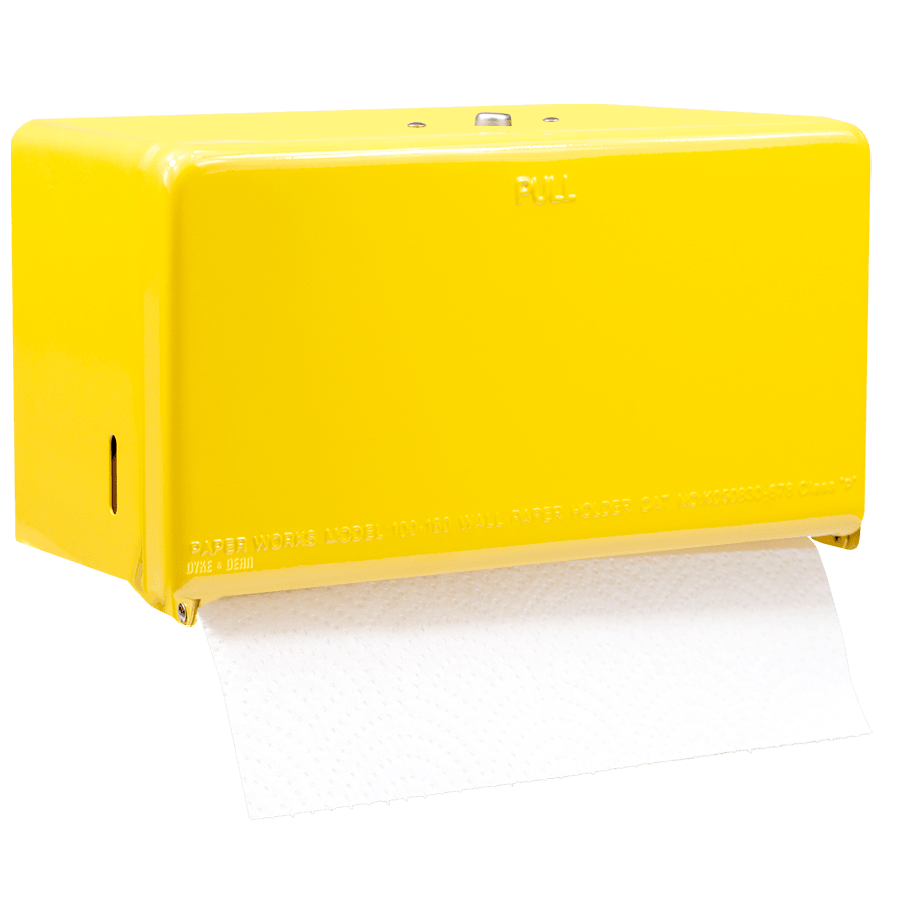 PAPER ROLL & TISSUE DISPENSER YELLOW - DYKE & DEAN