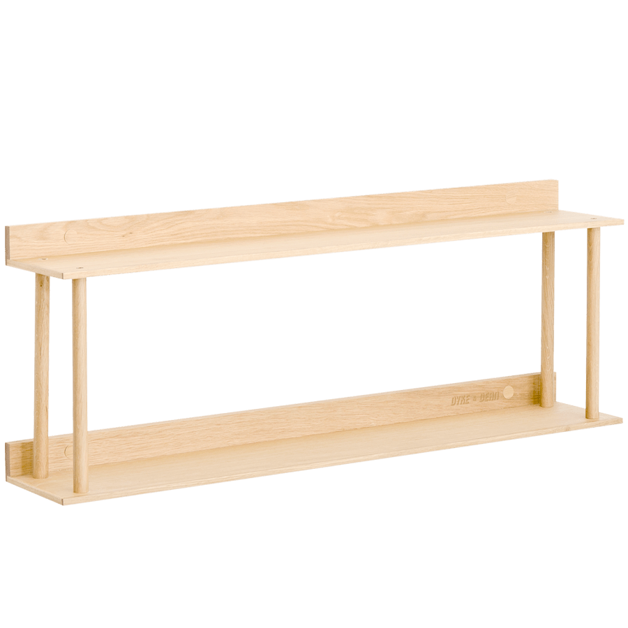 PLATFORM 2 WALL SHELF NATURAL OAK - DYKE & DEAN