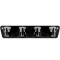 PORCELAIN 4V HOOK PLATE BLACK - DYKE & DEAN