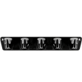 PORCELAIN 5V HOOK PLATE BLACK - DYKE & DEAN
