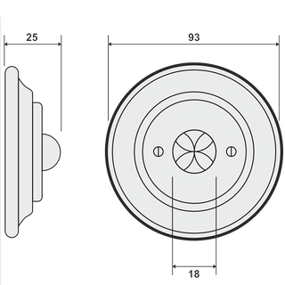 PORCELAIN WALL CABLE MOTION SENSOR BROWN - DYKE & DEAN