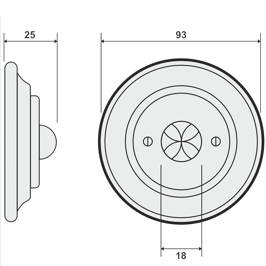 PORCELAIN WALL CABLE MOTION SENSOR GREY - DYKE & DEAN