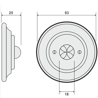 PORCELAIN WALL CABLE MOTION SENSOR GREY - DYKE & DEAN