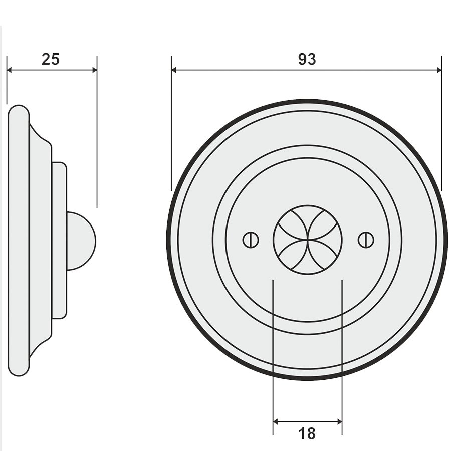 PORCELAIN WALL CABLE MOTION SENSOR SALMON - DYKE & DEAN