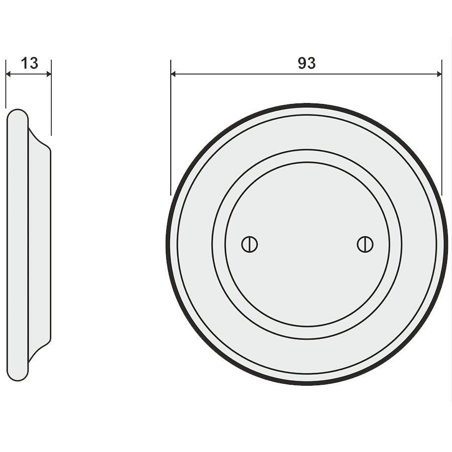 PORCELAIN WALL END PLUG SOCKET CAPPUCCINO - DYKE & DEAN