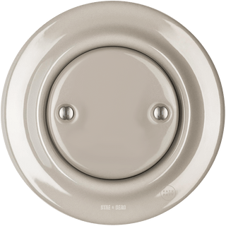 PORCELAIN WALL END PLUG SOCKET CAPPUCCINO - DYKE & DEAN