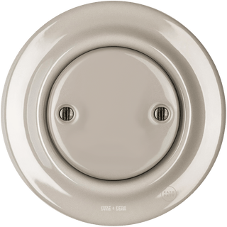 PORCELAIN WALL END PLUG SOCKET CAPPUCCINO - DYKE & DEAN