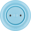 PORCELAIN WALL END PLUG SOCKET PASTEL BLUE - DYKE & DEAN