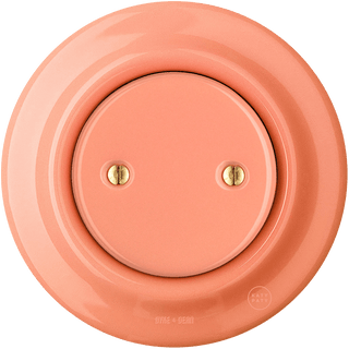 PORCELAIN WALL END PLUG SOCKET SALMON - DYKE & DEAN