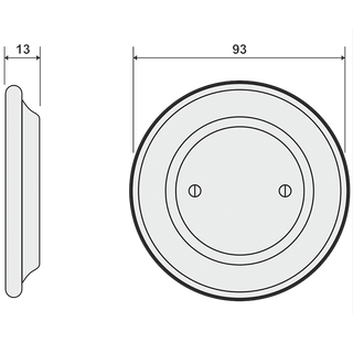 PORCELAIN WALL END PLUG SOCKET WHITE - DYKE & DEAN