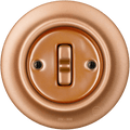 PORCELAIN WALL LIGHT SWITCH COPPER TOGGLE - DYKE & DEAN