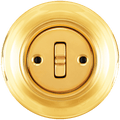 PORCELAIN WALL LIGHT SWITCH GOLD TOGGLE - DYKE & DEAN