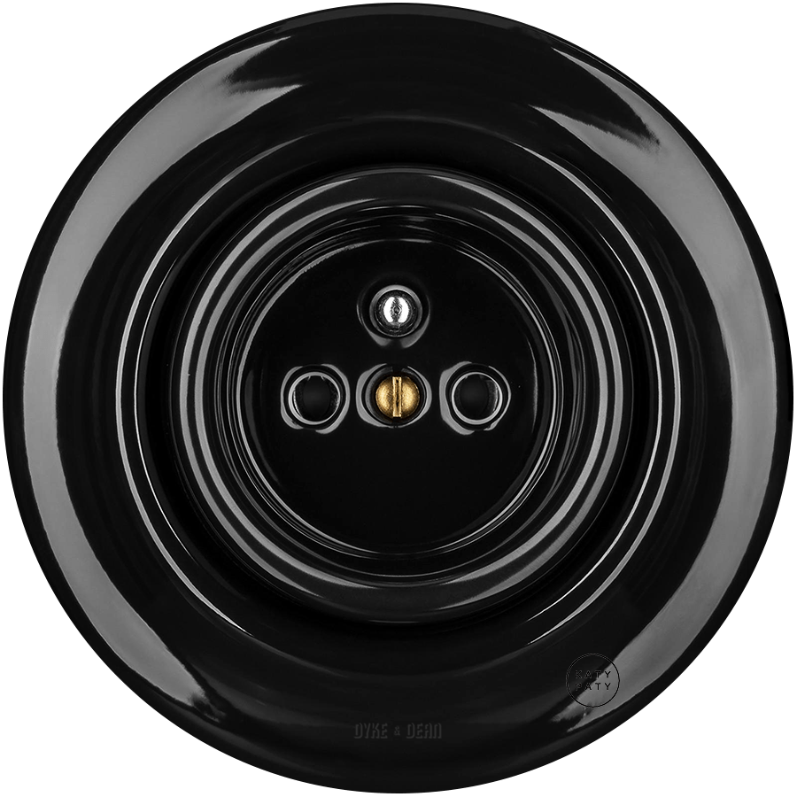 PORCELAIN WALL SOCKET BLACK - DYKE & DEAN