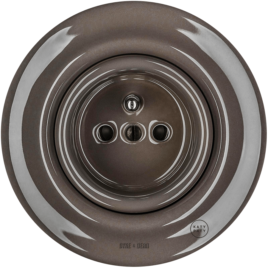 PORCELAIN WALL SOCKET BROWN - DYKE & DEAN