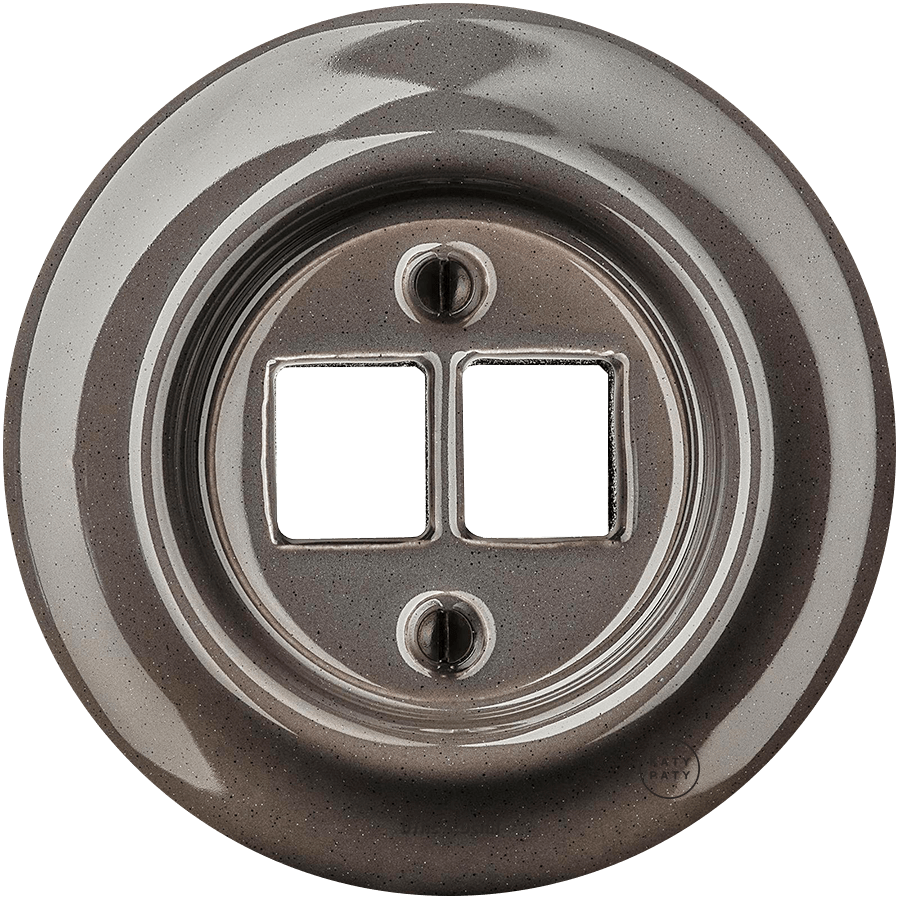 PORCELAIN WALL SOCKET BROWN PC/USB - DYKE & DEAN