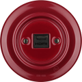 PORCELAIN WALL SOCKET BURGUNDY HDMI - DYKE & DEAN