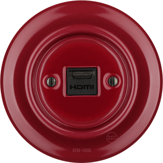 PORCELAIN WALL SOCKET BURGUNDY HDMI - DYKE & DEAN