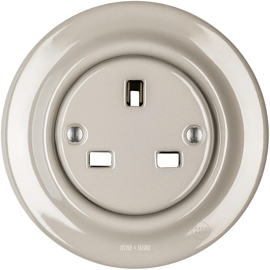 PORCELAIN WALL SOCKET CAPPUCCINO UK - DYKE & DEAN