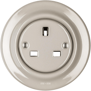 PORCELAIN WALL SOCKET CAPPUCCINO UK - DYKE & DEAN